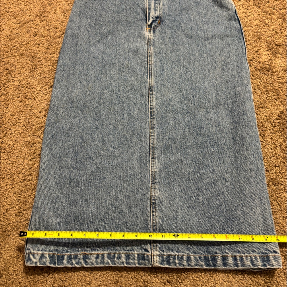 Long Denim Skirt 100% Cotton Size 10 - Picture 4 of 7